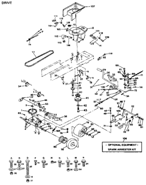 Part Location Diagram of 126909X Craftsman Spring,Rod B