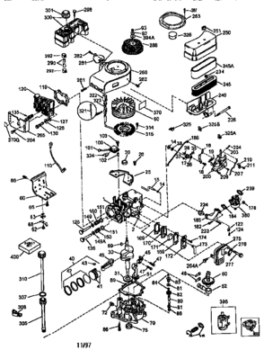 Replacement Parts Diagram and Parts List for 143981000  Craftsman Engine