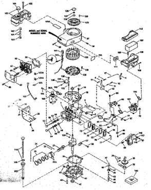 Engine Diagram and Parts List for 143366022  Craftsman Engine