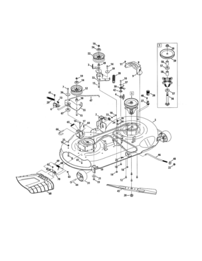 Part Location Diagram of 783-08547-4044 MTD Cover-deck belt 46