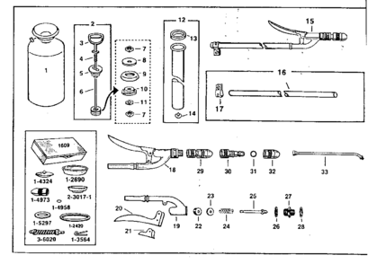 Replacement Parts Diagram and Parts List for 78615321  Craftsman Sprayer