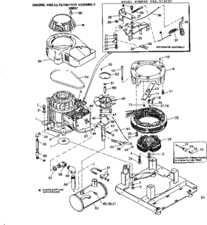 Unit Parts Diagram and Parts List for 580323030  Craftsman Engine