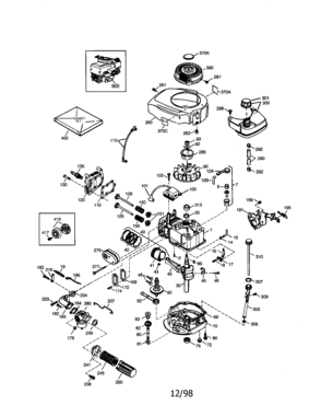 Craftsman 4-cycle Engine Diagram and Parts List for 143996008  Craftsman Engine