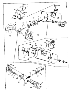 Auger Housing Assembly Diagram and Parts List for 536884500  Craftsman Snow Blower