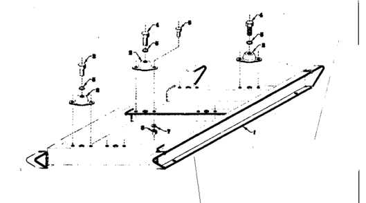 Mounting Base Diagram and Parts List for 5803167-4  Craftsman Engine