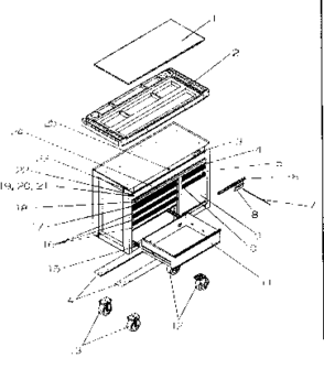 Part Location Diagram of T17263 Craftsman Actuator channel
