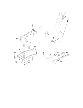 Lift Assembly Diagram and Parts List for 917273394  Craftsman Lawn Tractor