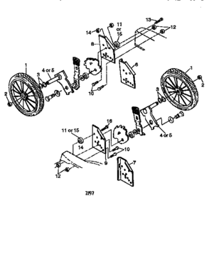 High Wheel Kit Diagram and Parts List for 917337231  Craftsman Lawn Tractor