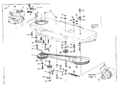 Engine Diagram and Parts List for 53681330  Craftsman Lawn Mower