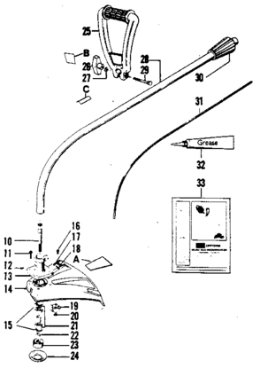 Drive Shaft Housing Diagram and Parts List for 234795522  Craftsman Trimmer