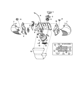 Motor Unit Assembly Diagram and Parts List for 13953915D  Craftsman Garage Door Opener
