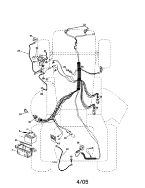 Electrical Diagram and Parts List for 917277580  Craftsman Lawn Tractor