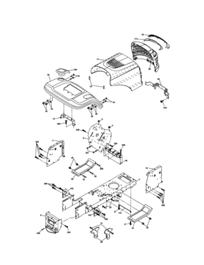 Chassis And Enclosures Diagram and Parts List for 917257431  Craftsman Lawn Tractor