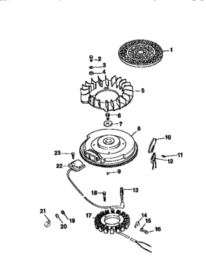 Part Location Diagram of 24-157-03 Craftsman Lawn & garden equipment engine flywheel fan