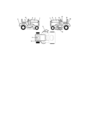 Decals Diagram and Parts List for 917272440  Craftsman Lawn Tractor