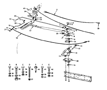 Control Group Diagram and Parts List for 917299681  Craftsman Tiller