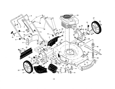 Diagram Diagram and Parts List for 917375452 Type 0 Craftsman Lawn Mower