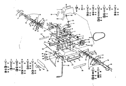 Part Location Diagram of 677H638 Craftsman Lever assembly