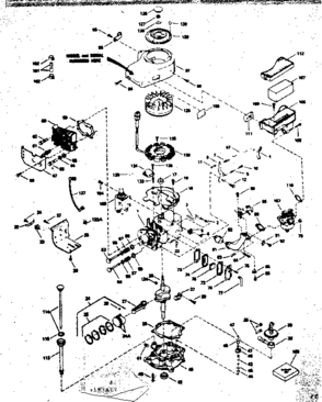 Engine Diagram and Parts List for 143366052  Craftsman Engine