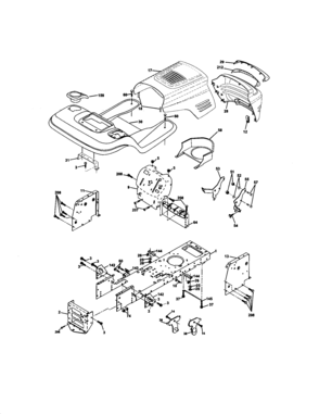 Chassis And Enclosures Diagram and Parts List for 917272066  Craftsman Lawn Tractor