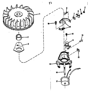 Magneto (wico Fw-2640) Diagram and Parts List for 143102210  Craftsman Engine