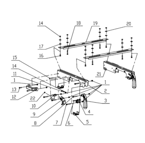 Stand Bracket Diagram and Parts List for 32016494  Craftsman Tool Stand & Cart