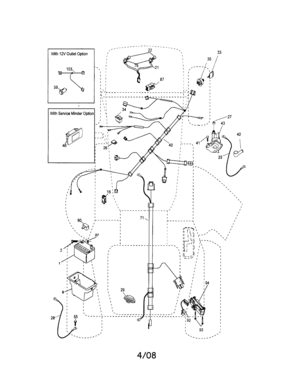 Electrical Diagram and Parts List for 917287131  Craftsman Lawn Tractor