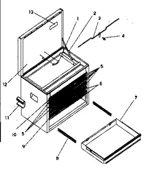 Chest Assy Diagram and Parts List for 706619440  Craftsman Tool Stand & Cart