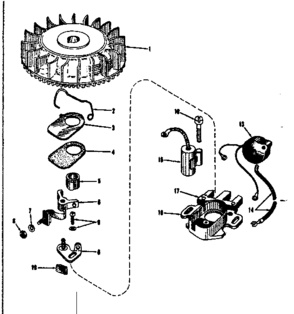Magneto (phelon F-3220-h2) Diagram and Parts List for 143104030  Craftsman Engine