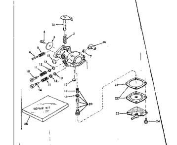 Carburetor No. 631243 Diagram and Parts List for 143174192  Craftsman Engine