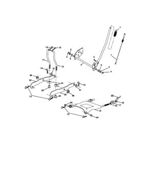 Lift Assembly Diagram and Parts List for 917275701  Craftsman Lawn Tractor