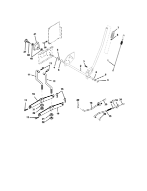 Lift Assembly Diagram and Parts List for 917272441  Craftsman Lawn Tractor