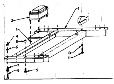 Mounting Base Diagram and Parts List for 580321840  Craftsman Engine