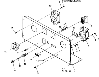 Control Panel Diagram and Parts List for 580321450  Craftsman Engine