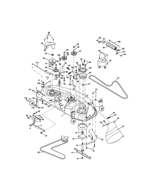 Mower Deck Diagram and Parts List for 917272264  Craftsman Lawn Tractor