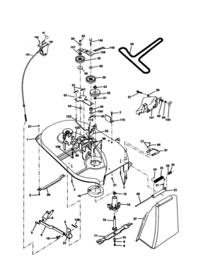 Mower Diagram and Parts List for 917277152  Craftsman Lawn Tractor