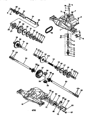 Dana Transaxle 4360-120 Diagram and Parts List for 9174360-120  Craftsman Lawn Tractor
