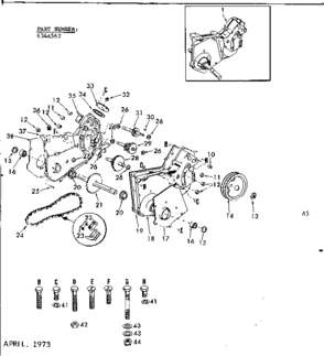 Replacement Parts Diagram and Parts List for 917634A562  Craftsman Lawn Tractor