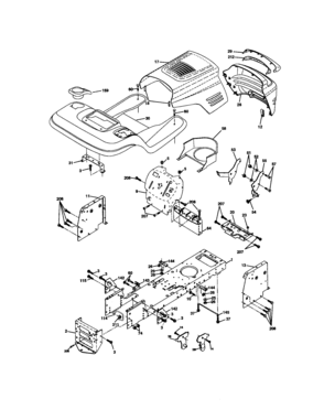 Chassis And Enclosures Diagram and Parts List for 917272051  Craftsman Lawn Tractor