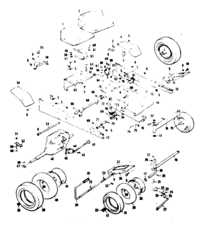 Engine Mount Diagram and Parts List for 1318560  Craftsman Lawn Mower