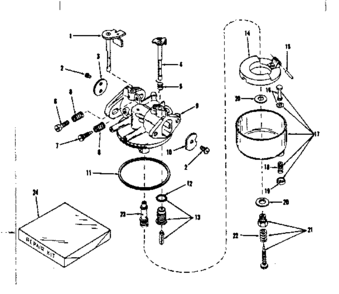 Carburetor No. 29993 (lmg-154) Diagram and Parts List for 143105091  Craftsman Engine