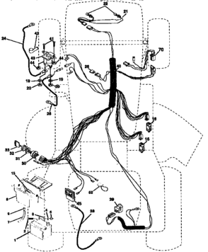 Electrical Diagram and Parts List for 917258102  Craftsman Lawn Tractor