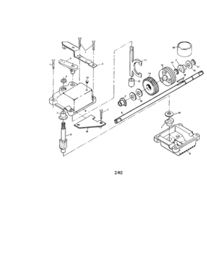 Gear Case Assembly Diagram and Parts List for 917176293  Craftsman Lawn Mower