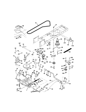 Ground Drive Diagram and Parts List for 917271851  Craftsman Lawn Tractor