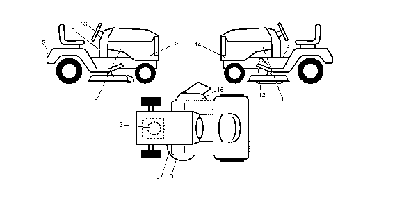 Decals Diagram and Parts List for 960420223  Craftsman Lawn Tractor