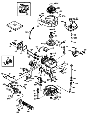 Replacement Parts Diagram and Parts List for 143975016  Craftsman Engine