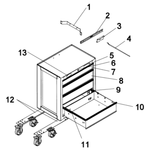 Tool Chest Diagram and Parts List for 706877530  Craftsman Tool Stand & Cart