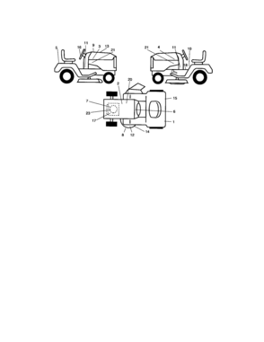 Decals Diagram and Parts List for 917275900  Craftsman Lawn Tractor