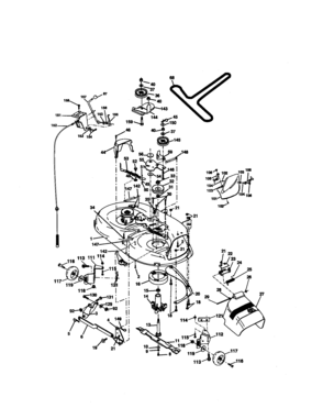 Mower Deck Diagram and Parts List for 917271053  Craftsman Lawn Tractor