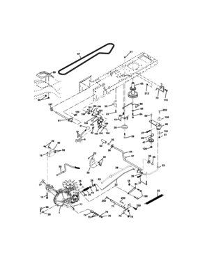 Ground Drive Diagram and Parts List for 917272480  Craftsman Lawn Tractor
